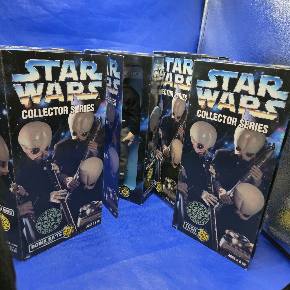 Star Wars Collector Series 12in Cantina Band Lot of 4 Sealed 1997